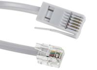 303-1271 RS PRO Female RJ11 to Male BT431A Telephone Extension Cable, White Sheath, 3m