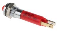 190403z3 CML Innovative Technologies Red Panel Mount Indicator, 24V, 8mm Mounting Hole Size, Solder Tab Termination, IP67