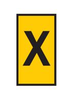 561-02244-wic2-x-pa66-ye HellermannTyton WIC Snap On Clip On Cable Marker, Yellow, Pre-printed "X", 2.8 → 3.8mm Cable, for Cables and