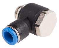qslv-g14-8 Festo QS Series Elbow Threaded Adaptor, G 1/4 Male to Push In 8 mm, Threaded-to-Tube Connection Style, 186141