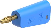 641045-23 Staubli Blue Plug Test Plug, Screw Termination, 32A, 30V ac, Gold Plating