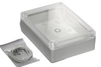 rp1205c Hammond RP Series Light Grey ABS General Purpose Enclosure, IP65, Clear Lid, 145 x 105 x 40mm