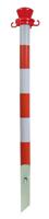 ppc-fixrb Viso Red & White Plastic Barrier Post