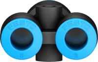 qsy-10-8 Festo QSY Series Y Tube-to-Tube Adaptor, Push In 10 mm to Push In 8 mm, Tube-to-Tube Connection Style, 153155