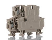 1029100000 Weidmuller  W Series Dark Beige, 0.5 → 4mm², Double-Level, Screw Termination
