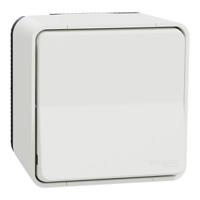 mur39021 Schneider Electric White Rocker Light Switch, 2 Way, 1 Gang, Mureva Styl