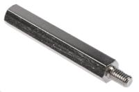 806-6691 RS PRO Standoff, M6 x M6 Thread, 60mm Body, Steel, Male/Female, 10mm Stud