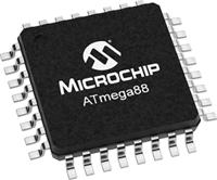 atmega88v-10au Microchip ATMEGA88V-10AU, 8 bit AVR, ATMEGA88V Microcontroller, 10 MHz, 8kB FLASH, 32-Pin TQFP