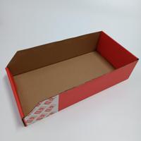 228-1239 RS PRO Cardboard Storage Bin, 400mm x 200mm x 100mm, Red