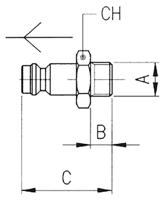 176-1944 RS PRO Nickel Plated Brass Male Coupler Nipple, G 1/8 Male 1/8in Threaded