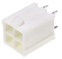 46015-0402 Molex Mini-Fit Plus Series Straight Through Hole PCB Header, 4 Contact(s), 4.2 mm Pitch, 2 Row, Shrouded