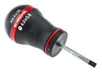 at4x35 Facom Slotted Stubby Screwdriver, 4 x 0.8 mm Tip, 35 mm Blade, 91 mm Overall