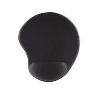 00126855 Hama Black Lycra Memory Foam, Polyurethane Elastomer (PU) Mouse Pad & Wrist Rest 20 x 23 x 2.1cm 21mm Height