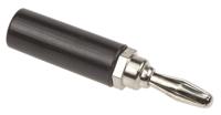 bu-00244-0 Mueller Electric Black Male Banana Plug, 4 mm Connector, 15A, Nickel Plating