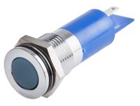 703-9046 RS PRO Blue Panel Mount Indicator, 6 → 36V dc, 14mm Mounting Hole Size, Solder Tab Termination, IP67