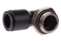 3199-10-17 Legris LF3000 Series Elbow Threaded Adaptor, G 3/8 Male to Push In 10 mm, Threaded-to-Tube Connection Style