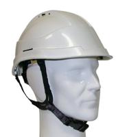 0051tc AUBOUEIX KARA MONTEUR White Helmet & Hard Hat with Chin Strap, AdjustableVentilated