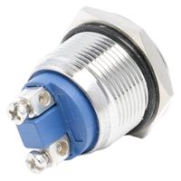 r19dfsstag EOZ Push Button Switch, Momentary, Panel Mount, 19.2mm Cutout, SPST, 48 V dc, 250V ac, IP65