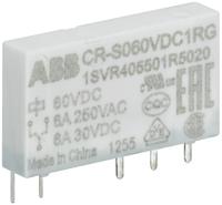 1svr405501r5010-cr-s060vdc1r ABB CR-S Series Interface Relay, DIN Rail Mount, 60V dc Coil, SPDT, 6A Load