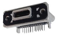 musbr-m1c1-30 Amphenol Communications Solutions Right Angle, PCB Mount, Socket- Single Port Type C 3.1 IP67 USB Connector