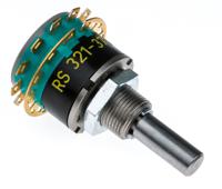 500400-000-000-000 NSF GX non short, 6 Position DP6T Rotary Switch, 250 mA @ 60 V, Solder