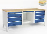 4100207311v Bott Steel Workbench, 800kg Max Load, 840mm x 2000mm x 750mm