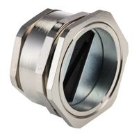 52107380-52103070 Lapp SKINDICHT Series Metallic Nickel Plated Brass Cable Gland, M63 Thread, 5mm min., 12mm max., IP54