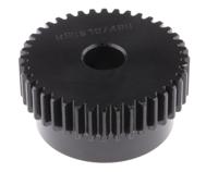521-6339 RS PRO Steel 40 Teeth Spur Gear, 1 Module, 10mm Bore Diam, 40mm Pitch Diam, 35mm Hub Diam