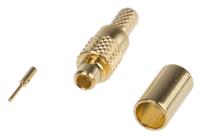 mmcx1121a1-3gt30g-5-50 Amphenol RF, Plug Cable Mount MMCX Connector, 50Ω, Crimp Termination, Straight Body