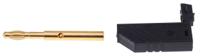 934100700 Hirschmann Test & Measurement Black Male Banana Plug, 4 mm Connector, Screw Termination, 24A, 30 V ac, 60V dc, Gold