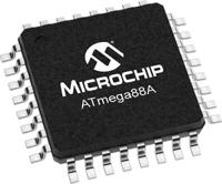 atmega88a-au Microchip ATMEGA88A-AU, 8 bit AVR, ATMEGA88A Microcontroller, 20 MHz, 8kB FLASH, 32-Pin TQFP