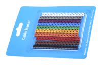 812-1219 RS PRO Clip On Cable Markers, Black, Brown, Green, Grey, Orange, Red, Violet, White, Yellow, Pre-printed "0 → 9"