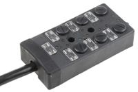 877-1227 RS PRO Sensor Box, M12, 5m cable, 5 way, 6 port