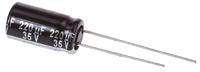 eeueb1v221 Panasonic 220μF Aluminium Electrolytic Capacitor 35V dc, Radial, Through Hole - EEUEB1V221