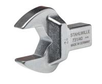 58214024 STAHLWILLE 731/40 Series Open Ended Insert Open-Ended Shell Tool, 24 mm, 14 x 18mm Insert, Chrome Finish