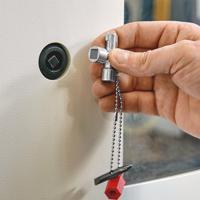 00-11-02 Knipex Diecast Zinc 7-way Control Cabinet Key, 5 → 11 mm Capacity