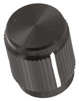 kn500b14 TE Connectivity 12.7mm Black Potentiometer Knob for 6.35mm Shaft Splined, KN500B1/4