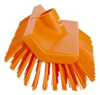 70477 Vikan Medium Bristle Orange Scrubbing Brush, 41mm bristle length, Polyester bristle material