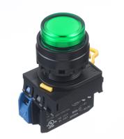 yw1l-m2e10q4g Idec YW Series Illuminated Push Button Complete Unit, Panel Mount, 22mm Cutout, SPST, IP65