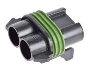 10737825 Delphi, Metri-Pack 630 Automotive Connector Socket Black Cable Mount 2 Way, Crimp Termination