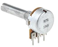 rk1631110twa Alps Alpine RK163 10kΩ Rotary Carbon Film Potentiometer, Panel Mount (Through Hole), RK1631110TWA