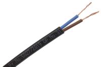 775-6084 RS PRO 2192Y 0.5 mm² 2 Core Power Cable, H03VVH2-F, Black PVC, 100m