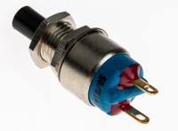 9633ncd APEM Miniature Push Button Switch, Momentary, Panel Mount, 6.35mm Cutout, SPST, 250V ac