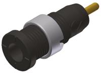 975459700 Hirschmann Test & Measurement Black Female Banana Socket, 2mm Connector, Solder Termination, 10A, 1000V ac/dc, Gold