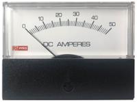 186-2530 RS PRO Analogue Panel Ammeter 50 (Input)A DC, 76mm x 74mm, ±1.5 % Moving Coil