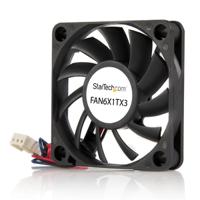 fan6x1tx3 StarTech.com Axial Fan, 12 V dc, dc Operation, 15.49cfm, 1.92W, 160mA Max, 2.4 x 0.4 x 2.4in