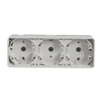mur39913 Schneider Electric White 3 Gang Plug Socket, Indoor, Outdoor Use