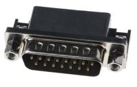 811-7128 RS PRO 15 Way Right Angle Through Hole D-sub Connector Plug, 2.77mm Pitch, with 4-40 UNC Screwlocks