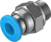 qs-g18-6-100 Festo Straight Threaded Adaptor, G 1/8 Male to Push In 6 mm, Threaded-to-Tube Connection Style, 132037