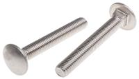 122-4439 Plain Stainless Steel Coach Bolt, M10 x 70mm